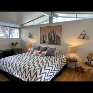 West Elm Organic Cotton Chevron Duvet Cover King